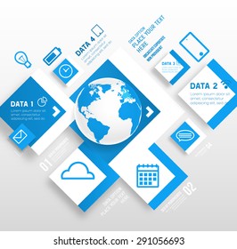 Business Design can be used for Flyer, Brochure Design Templates, Workflow Layout, Number Options and Processes Steps. Mobile Technologies, Applications and Online Services Infographic Concept.
