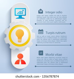 Business design concept background with text field flat vector illustration