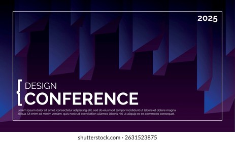 Business Design Conference. Abstract Event Background Banner. Tech Digital Webinar Template. Medical Science Forum Backdrop. Geometric Cover for Online Innovation Seminar. Computer BG Graphic Poster.