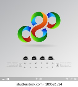 Business design element  icon, three-dimensional quality icon  with a lot of variety ideal for business , flayer and presentation.