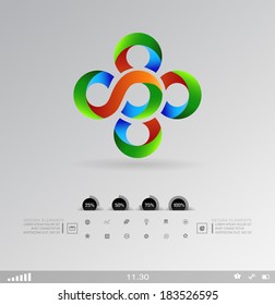 Business design element  icon, three-dimensional quality icon  with a lot of variety ideal for business , flayer and presentation.