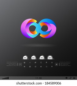 Business design element  icon, three-dimensional quality icon  with a lot of variety ideal for business , flayer and presentation.