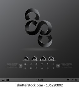 Business design element  icon, three-dimensional quality icon  with a lot of variety ideal for business , flayer and presentation.