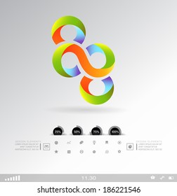 Business design element  icon, three-dimensional quality icon  with a lot of variety ideal for business , flayer and presentation.