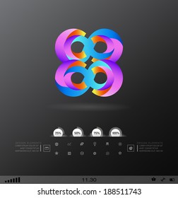 Business design element  icon, three-dimensional quality icon  with a lot of variety ideal for business , flayer and presentation.