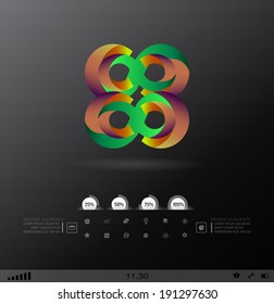 Business design element  icon, three-dimensional quality icon  with a lot of variety ideal for business , flayer and presentation.