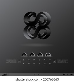 Business design element  icon, three-dimensional quality icon  with a lot of variety ideal for business , flayer and presentation.