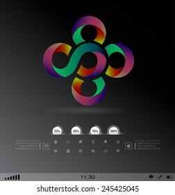 Business design element  icon, three-dimensional quality icon  with a lot of variety ideal for business , flayer and presentation.