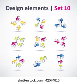 Elementos de diseño de negocio ( icono ) para imprimir y web. vector