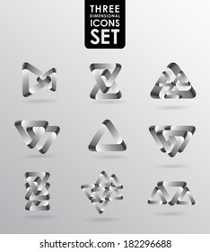 Business design elements  icon set, three-dimensional quality vector-icon  with a lot of variety ideal for business , flayer and presentation.