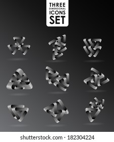 Business design elements  icon set, three-dimensional quality vector-icon  with a lot of variety ideal for business , flayer and presentation.