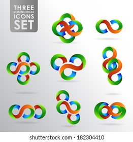 Business design elements  icon set, three-dimensional quality icon  with a lot of variety ideal for business , flayer and presentation.