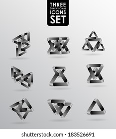 Business design elements  icon set, three-dimensional quality vector-icon  with a lot of variety ideal for business , flayer and presentation.