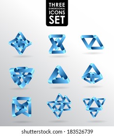 Business design elements  icon set, three-dimensional quality vector-icon  with a lot of variety ideal for business , flayer and presentation.