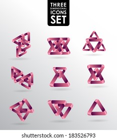 Business design elements  icon set, three-dimensional quality vector-icon  with a lot of variety ideal for business , flayer and presentation.