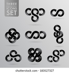 Business design elements  icon set, three-dimensional quality icon  with a lot of variety ideal for business , flayer and presentation.