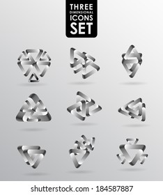Business design elements  icon set, three-dimensional quality vector-icon  with a lot of variety ideal for business , flayer and presentation.