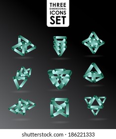 Business design elements  icon set, three-dimensional quality vector-icon  with a lot of variety ideal for business , flayer and presentation.