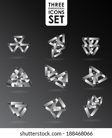 Business design elements  icon set, three-dimensional quality vector-icon  with a lot of variety ideal for business , flayer and presentation.
