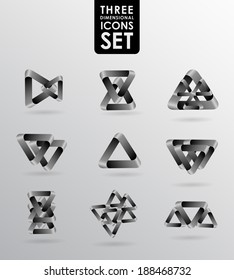 Business design elements  icon set, three-dimensional quality vector-icon  with a lot of variety ideal for business , flayer and presentation.