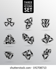 Business design elements  icon set, three-dimensional quality vector-icon  with a lot of variety ideal for business , flayer and presentation.