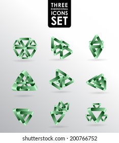 Business design elements  icon set, three-dimensional quality vector-icon  with a lot of variety ideal for business , flayer and presentation.