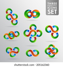 Business design elements  icon set, three-dimensional quality icon  with a lot of variety ideal for business , and presentation.