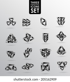 Business design elements  icon set, three-dimensional quality vector-icon  with a lot of variety ideal for business , flayer and presentation.