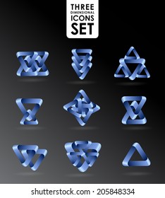 Business design elements  icon set, three-dimensional quality vector-icon  with a lot of variety ideal for business , flayer and presentation.