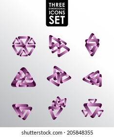 Business design elements  icon set, three-dimensional quality vector-icon  with a lot of variety ideal for business , flayer and presentation.