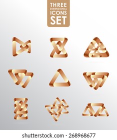 Business design elements  icon set, three-dimensional quality vector-icon  with a lot of variety ideal for business , flayer and presentation.