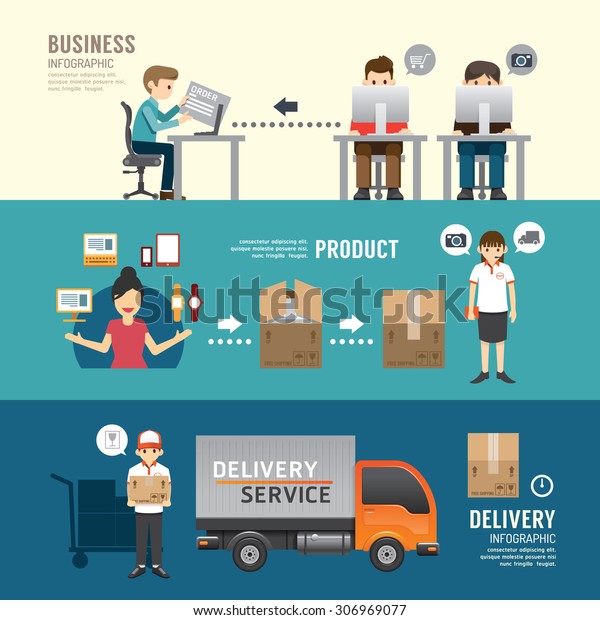 Business Design Eshopping Concept People Set Stock Vector Royalty Free