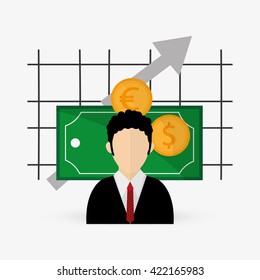 Business design. Financial item icon. Flat illustration