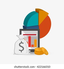 Business design. Financial item icon. Flat illustration