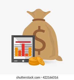 Business design. Financial item icon. Flat illustration