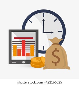 Business design. Financial item icon. Flat illustration
