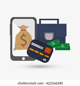 Business design. Financial item icon. Flat illustration