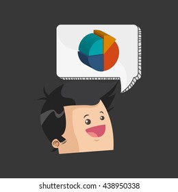 Business design. Financial item icon. Flat illustration