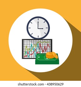 Business design. Financial item icon. Flat illustration