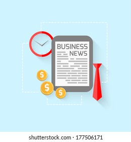 Business design in flat style