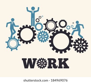 Business design over beige background, vector illustration