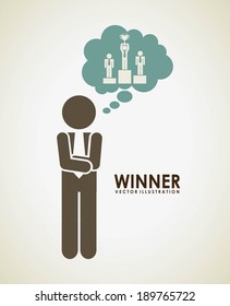 Business design over beige background ,vector illustration
