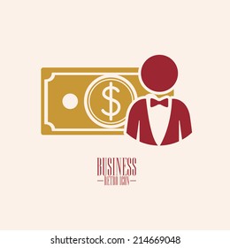 Business design over beige background, vector illustration