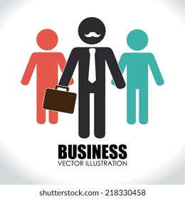 Business design over beige background, vector illustration