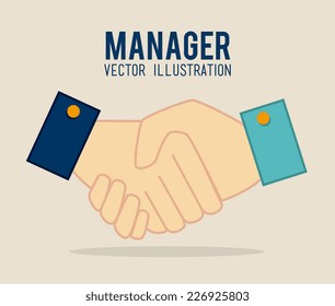 Business design over beige  background, vector illustration