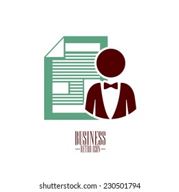 Business design over beige background, vector illustration