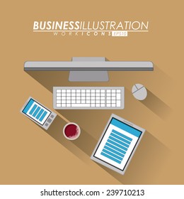 Business design over beige background,vector illustration.