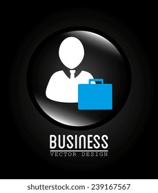 Business design over black background, vector illustration