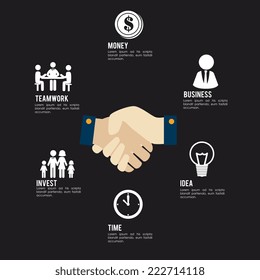 Business design over black background,vector illustration