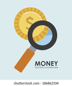 Business design over blue background, vector illustration
